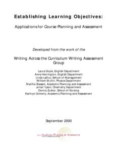 Thought / Literacy / Teaching / Writing Across the Curriculum / E-learning / Critical thinking / Curriculum / Educational aims and objectives / Student-centred learning / Education / Philosophy of education / Educational psychology