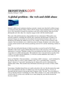 Abuse / Crime / Child sexual abuse / Child grooming / Pedophilia / David Finkelhor / Online predator / Child abuse / Childhood / Sexual abuse