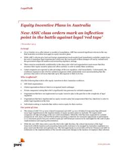 Corporate finance / Equity securities / Stock market / Common law / Equity / Employee stock option / Australian Securities Exchange / Trust law / Stock / Financial economics / Law / Finance