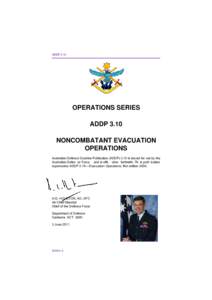 ADDP[removed]OPERATIONS SERIES ADDP 3.10 NONCOMBATANT EVACUATION OPERATIONS