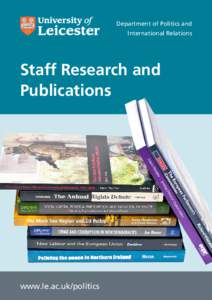 Department of Politics and International Relations Staff Research and Publications