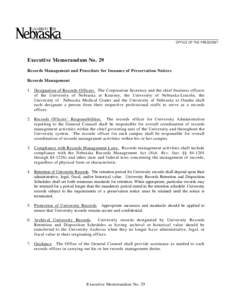 Microsoft Word - Executive Memorandum 29