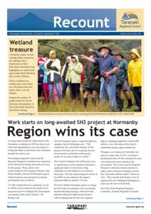 TARANAKI REGIONAL COUNCIL NEWSLETTER  March 2015 No. 96 Wetland treasure