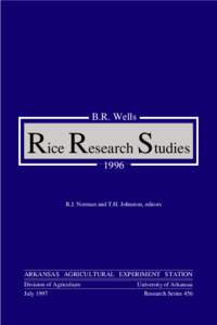 B.R. Wells  Rice Research Studies[removed]R.J. Norman and T.H. Johnston, editors