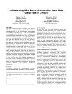 Information science / Science / Cognitive science / Prototype theory / Personal information management / Categorization / Information / Ethology / Semantics / Human–computer interaction / Knowledge representation