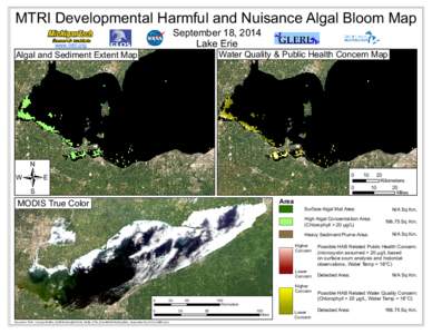 MTRI Developmental Harmful and Nuisance Algal Bloom Map September 18, 2014 Lake Erie www.mtri.org
