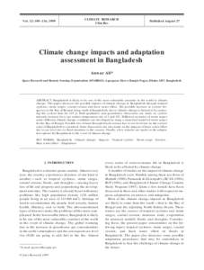 Vol. 12: 109–116, 1999  CLIMATE RESEARCH