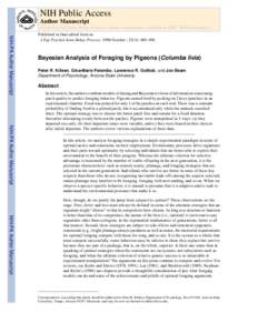 NIH Public Access Author Manuscript J Exp Psychol Anim Behav Process. Author manuscript; available in PMC 2008 December 3. NIH-PA Author Manuscript
