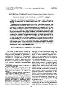Vol. 118, No. 3  AMERICAN JOURNAL OF EPIDEMIOLOGY Copyright © 1983 by The Johns Hopkins University School of Hygiene and Public Health All rights reserved