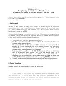 Appendix 1f:Sampling Procedure for the Vietnam Household Living Standard Survey (VHLSS) 2004