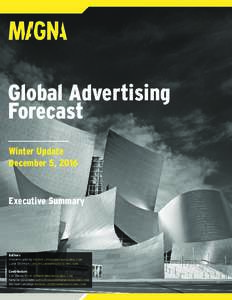 Global Advertising Forecast Winter Update December 5, 2016  Executive Summary