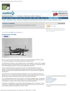 Thunderscreech First Flight | American Aerospace - seattlepi.com