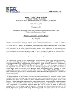 NCPC File No[removed]ROOF TERRACE RENOVATION HARRY S TRUMAN BUILDING (UNITED STATES DEPARTMENT OF STATE HEADQUARTERS[removed]C Street, NW