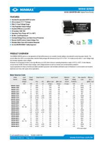 ®  MKW40 SERIES DC/DC CONVERTER 40W, Highest Power Density  FEATURES