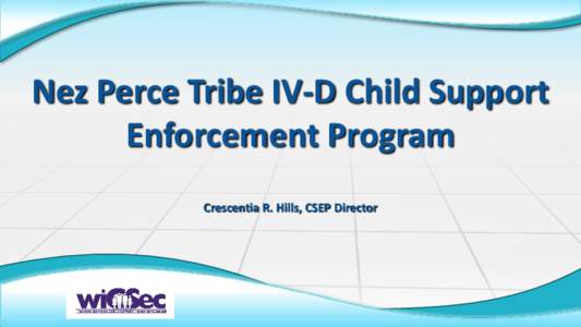 Nez Perce Tribe IV-D Child Support Enforcement Program Crescentia R. Hills, CSEP Director Parenting And Paternity Awareness (p.a.p.a) Program