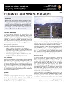 National Park Service U.S. Department of the Interior Sonoran Desert Network Air Quality Monitoring Brief