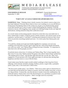 FOR IMMEDIATE RELEASE September 17, 2009 CONTACT: Pamela Bartholomew[removed]removed]