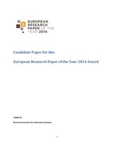   	
   Candidate	
  Paper	
  for	
  the:	
  	
   European	
  Research	
  Paper	
  of	
  the	
  Year	
  2014	
  Award	
   	
   	
  