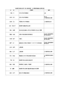 情報公開・個人情報保護・公文書管理審議会委員名簿