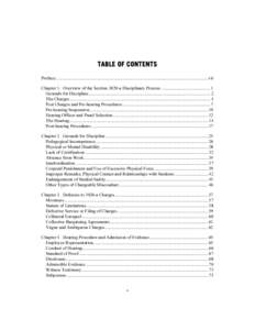 TABLE OF CONTENTS Preface.....................................................................................................................................vii Chapter 1. Overview of the Section 3020-a Disciplinary Pro