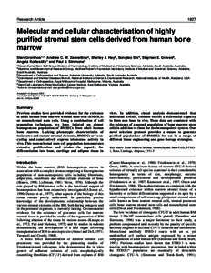 Cell biology / Developmental biology / Cloning / Mesenchymal stem cell / Hematopoietic stem cell / Chondrocyte / Progenitor cell / CD34 / Haematopoiesis / Biology / Stem cells / Biotechnology