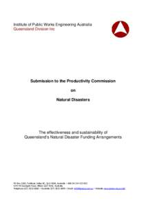 Submission 17 - Institute of Public Works Engineering Australia - Natural Disaster Funding - Public inquiry