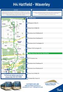 Bus Route Map Pole Stickers Hatfield_H4