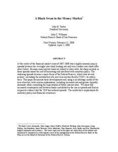 Microsoft Word - Taylor-Williams Black Swan in Money Market _3_.doc