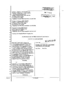 1  Plaintiffs Beatriz Vergara, Elizabeth Vergara, Clara Grace Campbell, Kate Elliott, Herschel 2