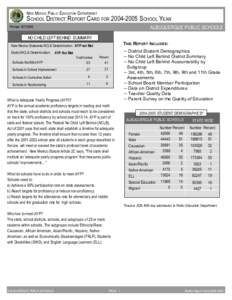 NEW MEXICO PUBLIC EDUCATION DEPARTMENT  SCHOOL DISTRICT REPORT CARD FOR[removed]SCHOOL YEAR Printed: [removed]ALBUQUERQUE PUBLIC SCHOOLS