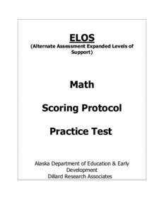 ELOS  (Alternate Assessment Expanded Levels of Support)  Math