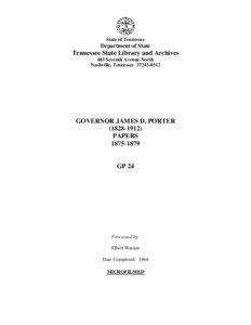 Clemency / Pardon / Penology / Tennessee / Stephen D. Lee / P. G. T. Beauregard / James D. Porter /  Jr. / Benjamin F. Cheatham / Military personnel / Southern United States / Confederate States of America