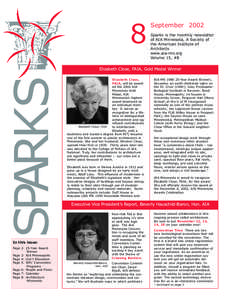 8  September 2002 Sparks is the monthly newsletter of AIA Minnesota, A Society of the American Institute of