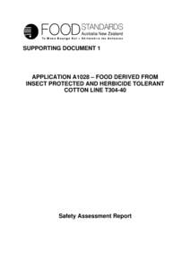 Microsoft Word - A1028 GM Cotton SD1 Safety Assessment.docx