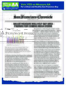 Vote YES on Measure AA  For a Clean and Healthy San Francisco Bay MONDAY, AUGUST 24, 2015