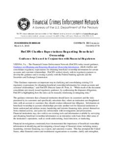 Financial crimes / Crime / Business / Financial Crimes Enforcement Network / United States Department of the Treasury / Money laundering / Bank Secrecy Act / Terrorism financing / Bank secrecy / Tax evasion / Finance / Financial regulation