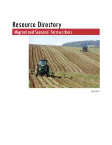 Migrant and Seasonal Farmworkers Resource Directory