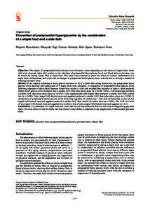 Glycative Stress Research Online edition : ISSNPrint edition : ISSNReceived : July 10, 2014 Accepted : August 2, 2014 Published online : September 30, 2014