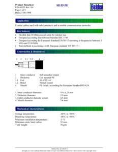 Product Datasheet P/NRev. 0A Page 1 of 2 DateH155 PE