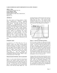 Large School Bus Safety Restraint Evaluation - NHTSA