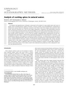 Phenolic compounds in wine / Chromatography / Laboratory techniques / Vanilla / Vanillin / Ferulic acid / Perfume / Solid phase extraction / Vanillic acid / Chemistry / Phenols / Flavors