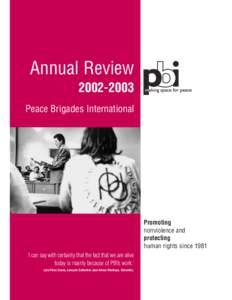 Annual Review[removed]Peace Brigades International Promoting nonviolence and
