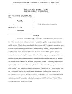 Case 1:13-cv[removed]RMC Document 33 Filed[removed]Page 1 of 35  UNITED STATES DISTRICT COURT FOR THE DISTRICT OF COLUMBIA __________________________________ )