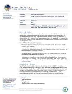 Idaho / Technology / Broadband / Alvarion / National Telecommunications and Information Administration / Cassia County /  Idaho / Twin Falls County /  Idaho / Burley /  Idaho / Jerome County /  Idaho / Burley micropolitan area / Twin Falls micropolitan area / Geography of the United States