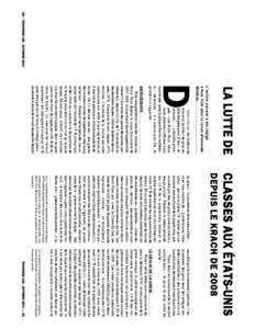 30 — ÉCHANGES[removed]AUTOMNE[removed]LA LUTTE DE L’article suivant a été rédigé à New York pour la revue allemande Wildcat.