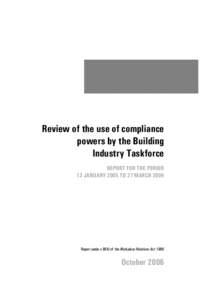 Royal Commission into the Building and Construction Industry / Office of the Australian Building and Construction Commissioner / Australian labour law / WorkChoices