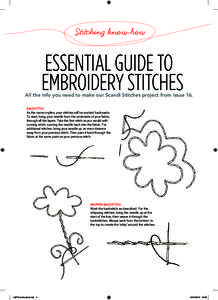 Stitching know-how  ESSENTIAL GUIDE TO EMBROIDERY STITCHES  All the info you need to make our Scandi Stitches project from issue 16.