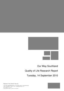 Microsoft Word - Southland QoL Report[removed]docx