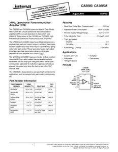 Electronic circuits / Operational transconductance amplifier / Amplifier / Input offset voltage / Comparator / Buffer amplifier / Slew rate / Current source / Transconductance / Electronic engineering / Electromagnetism / Electrical engineering