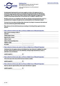 Notification form form for provision of services by a life insurer with registered office outside the eea from a branch in the eea Section 2:46, Financial Supervision Act (FSA) (Wet op het financieel toezicht /Wft)
